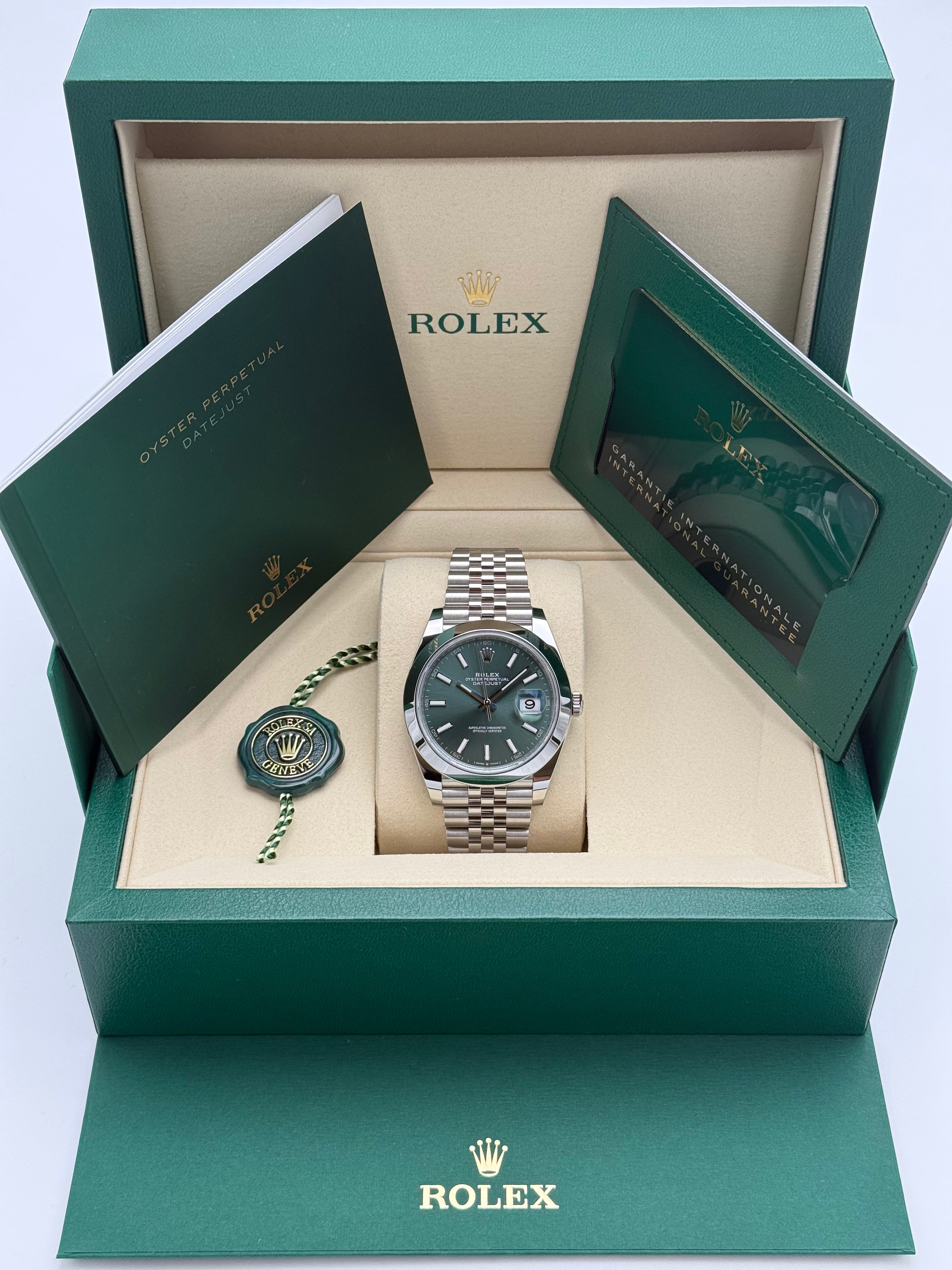 Rolex Datejust 41 – Ref. 126300 | Mintgrünes Zifferblatt | Jubilee-Band