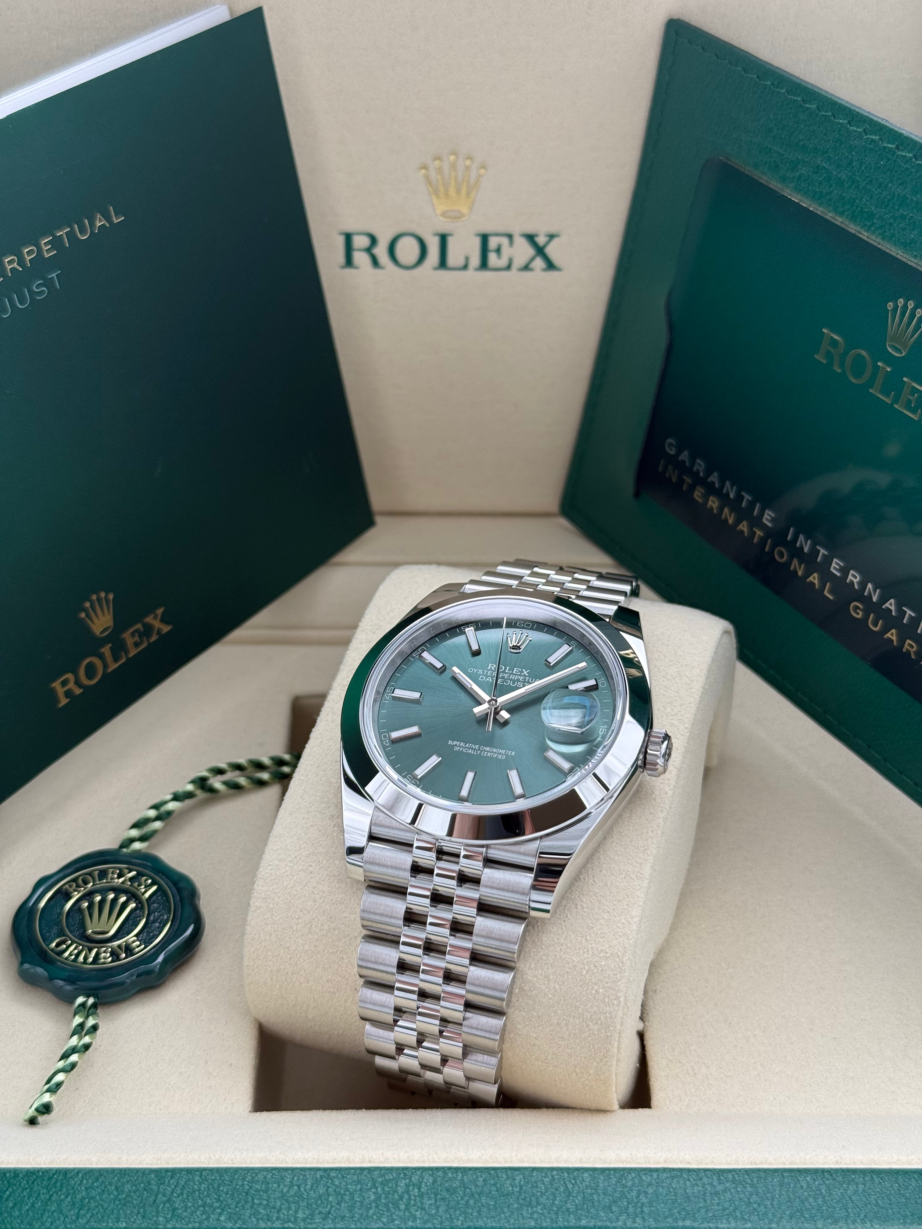 Rolex Datejust 41 – Ref. 126300 | Mintgrünes Zifferblatt | Jubilee-Band