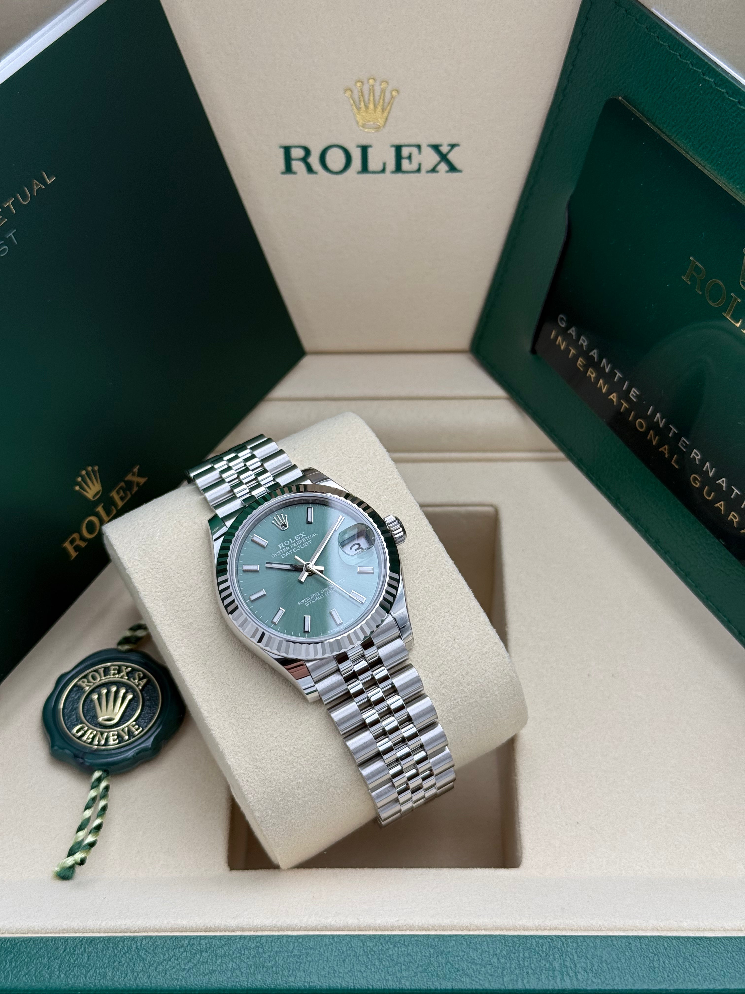 Rolex Datejust 31 – Ref. 278274 | Mintgrünes Zifferblatt | Jubilee-Band