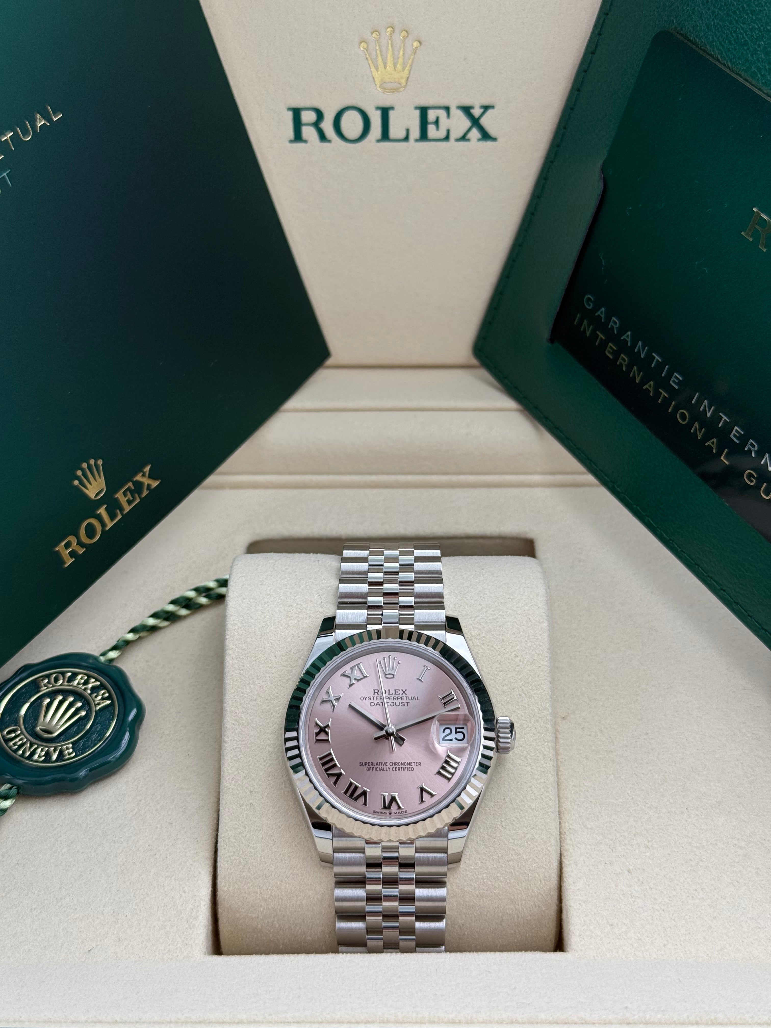 Rolex Datejust 31 – Ref. 278274 | Rosafarbenes Zifferblatt | Jubilee-Band