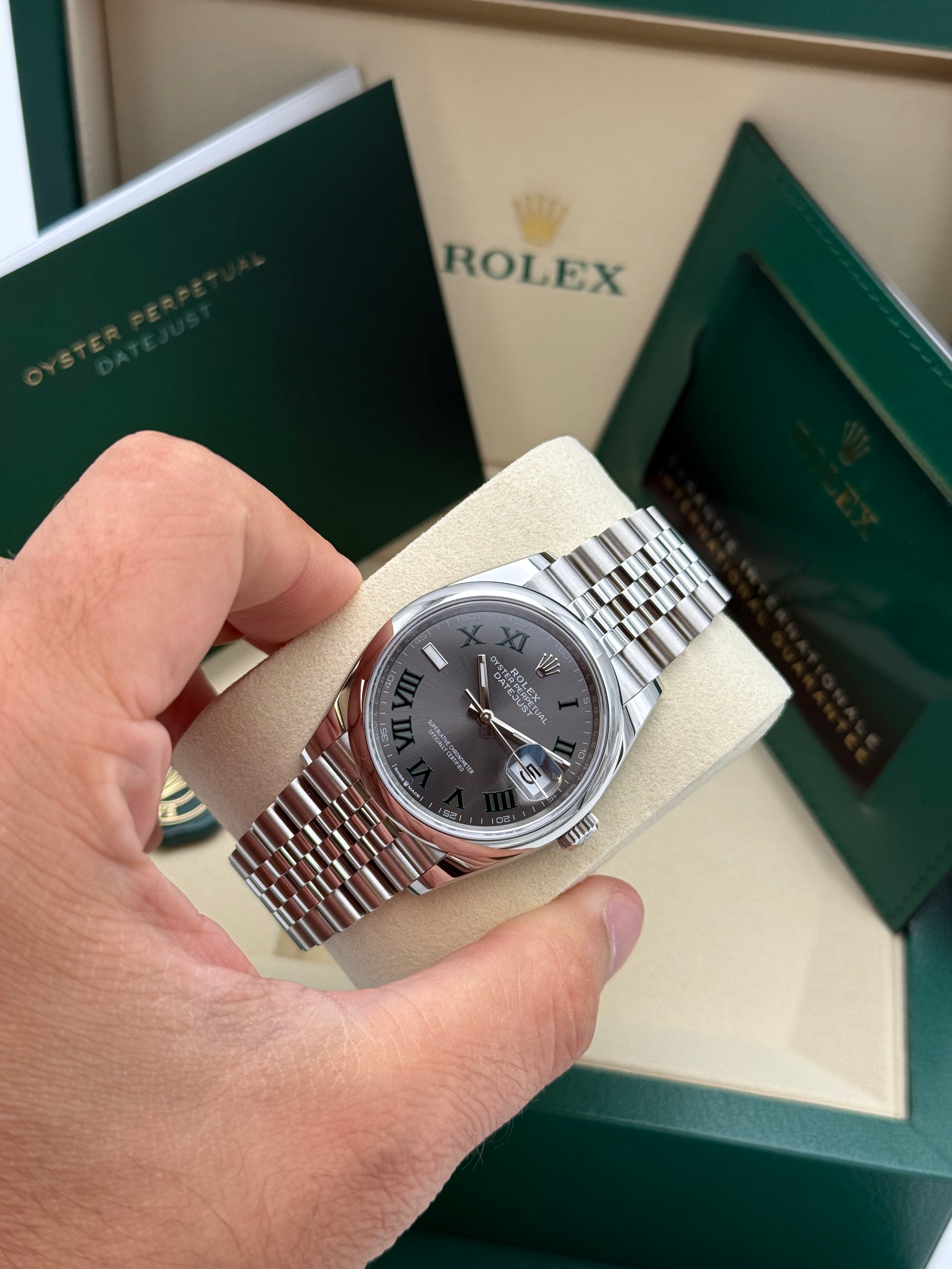 Rolex Datejust 36 – Ref. 126200 | Schiefergraues Zifferblatt | Jubilee-Band