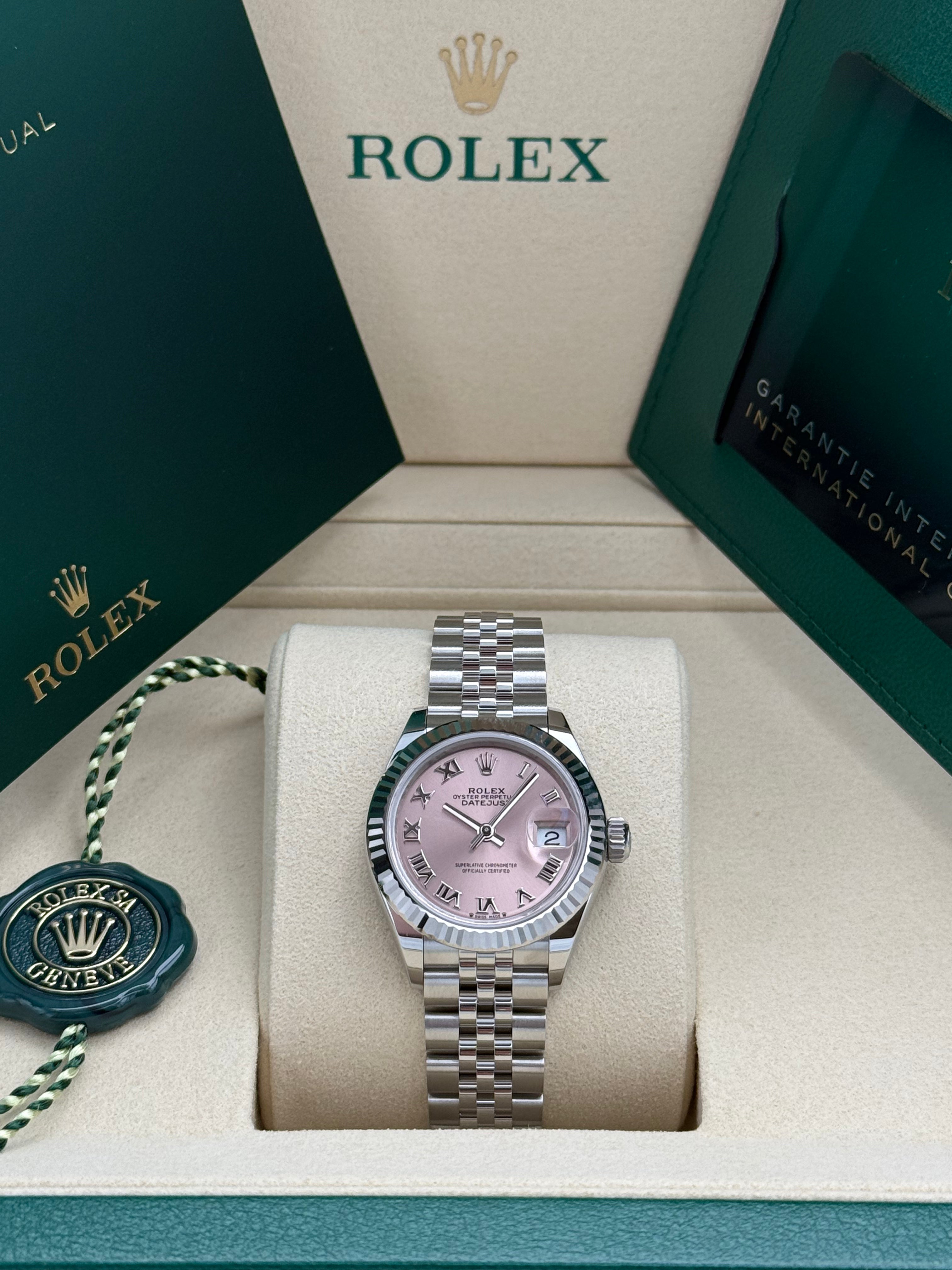 Rolex Lady-Datejust 28 – Ref. 279174 | Rosefarbenes Zifferblatt | Jubilee-Band