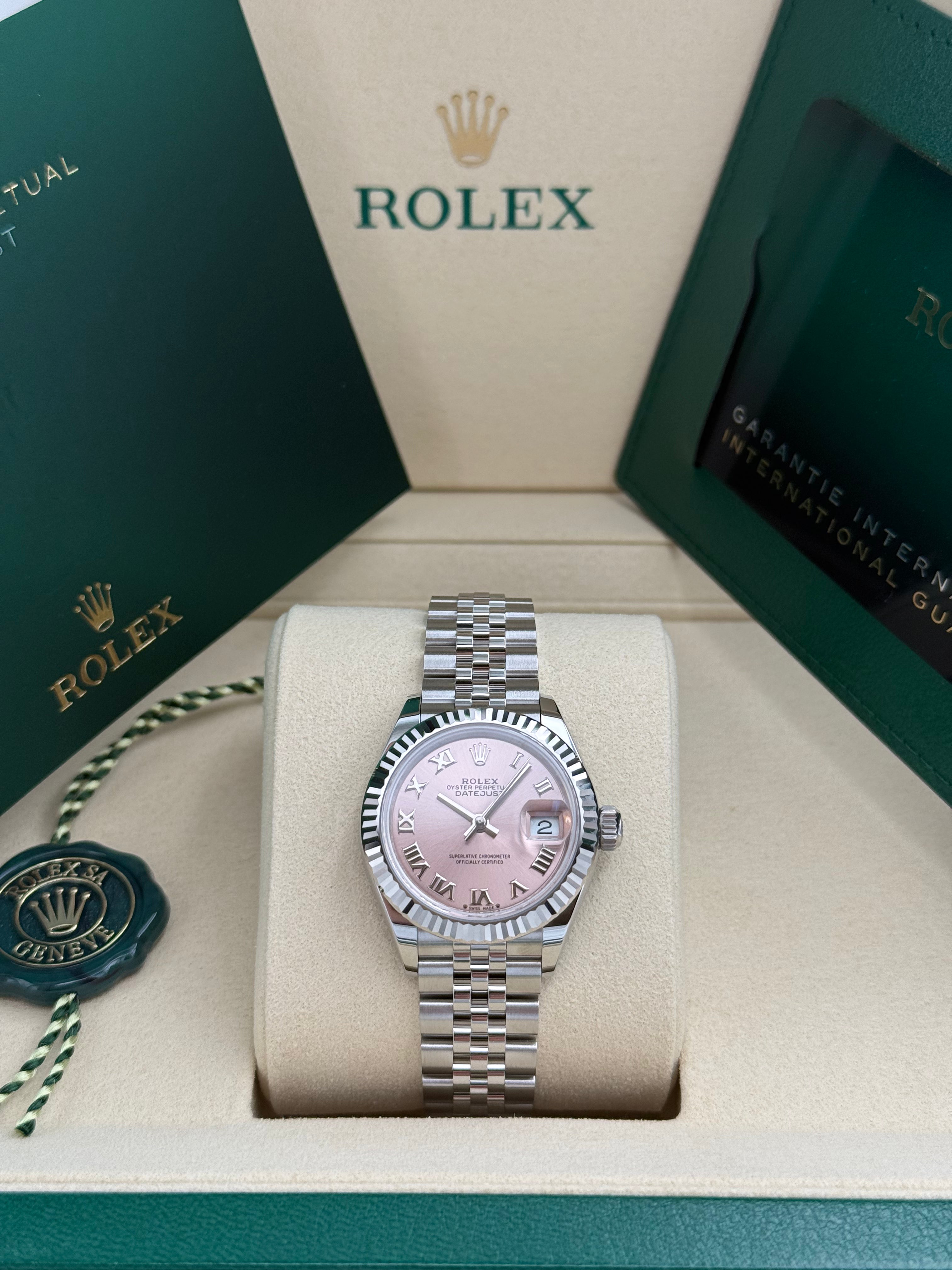 Rolex Lady-Datejust 28 – Ref. 279174 | Rosefarbenes Zifferblatt | Jubilee-Band