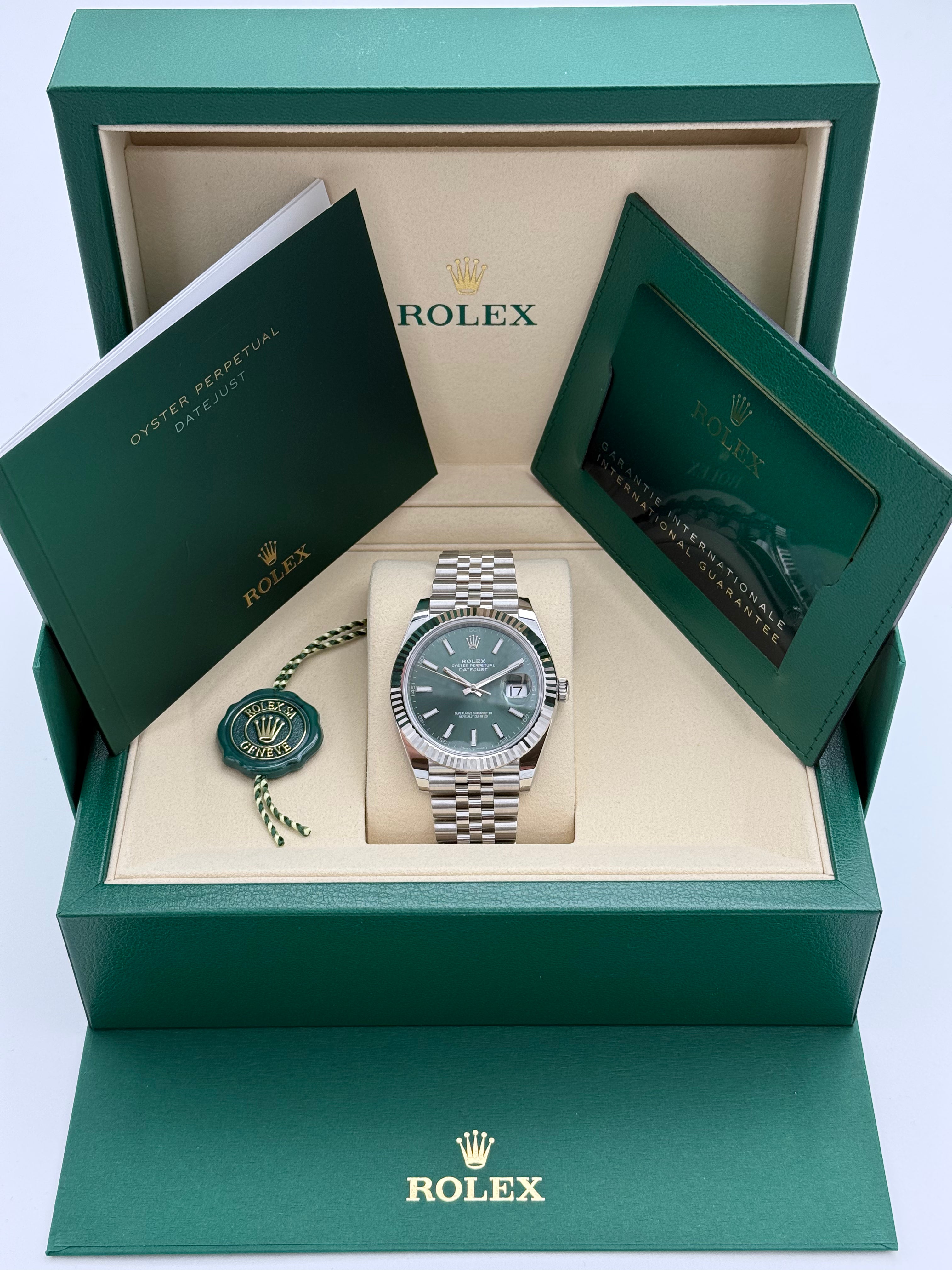 Rolex Datejust 41 – Ref. 126334 | Mintgrünes Zifferblatt | Jubilee-Band