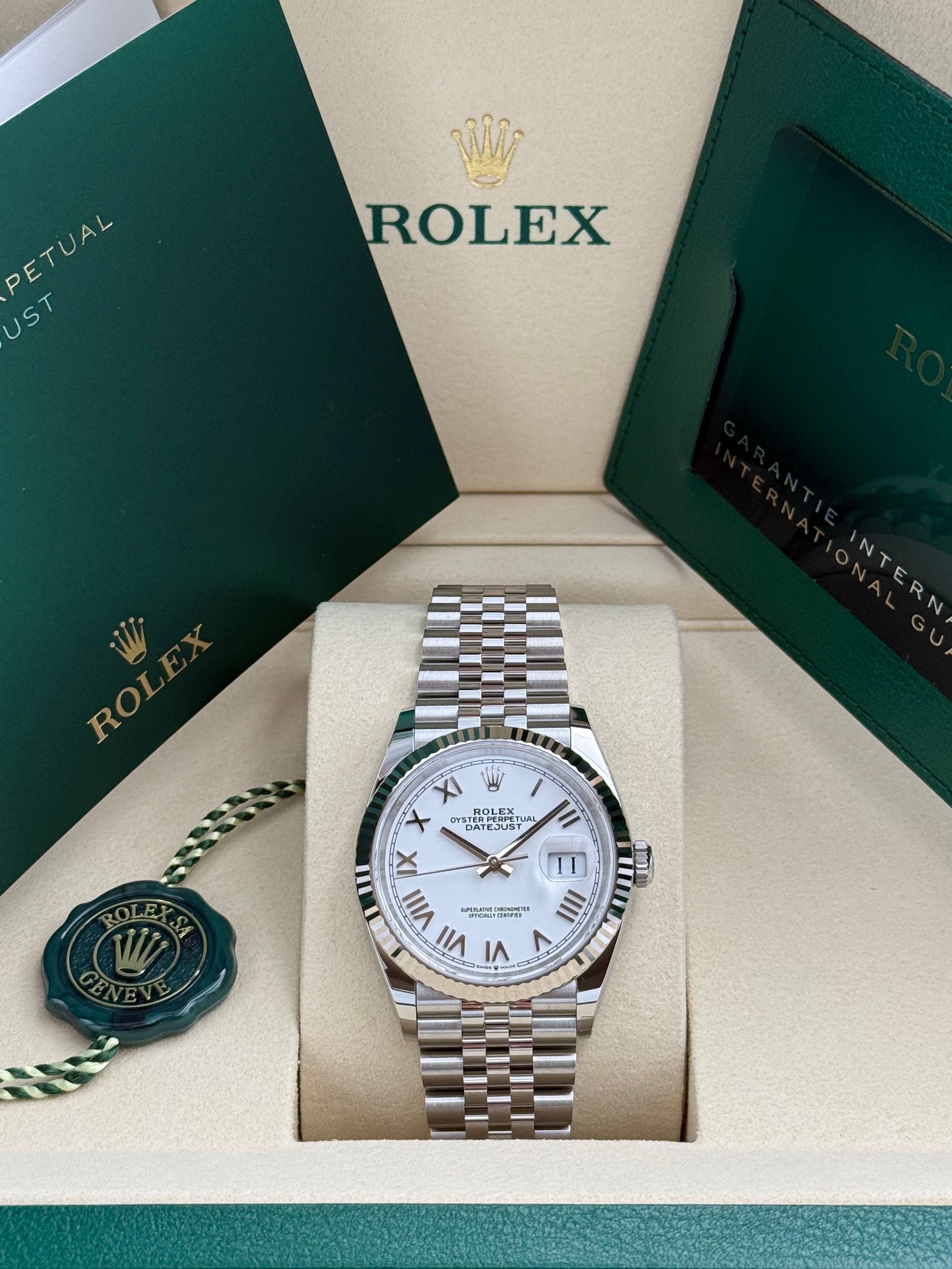 Rolex Datejust 36 – Ref. 126234 | Weißes Zifferblatt | Jubilee-Band