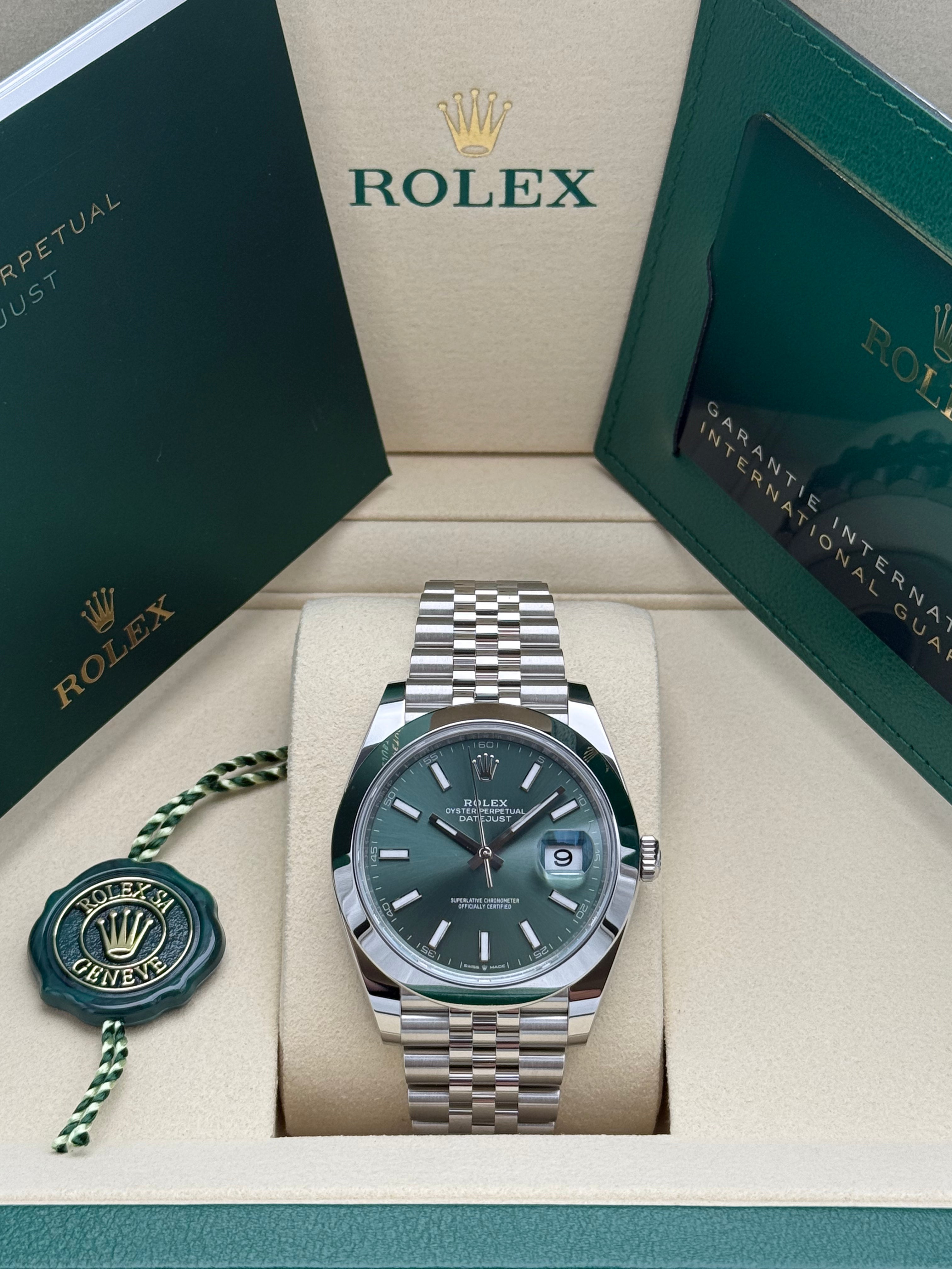 Rolex Datejust 41 – Ref. 126300 | Mintgrünes Zifferblatt | Jubilee-Band