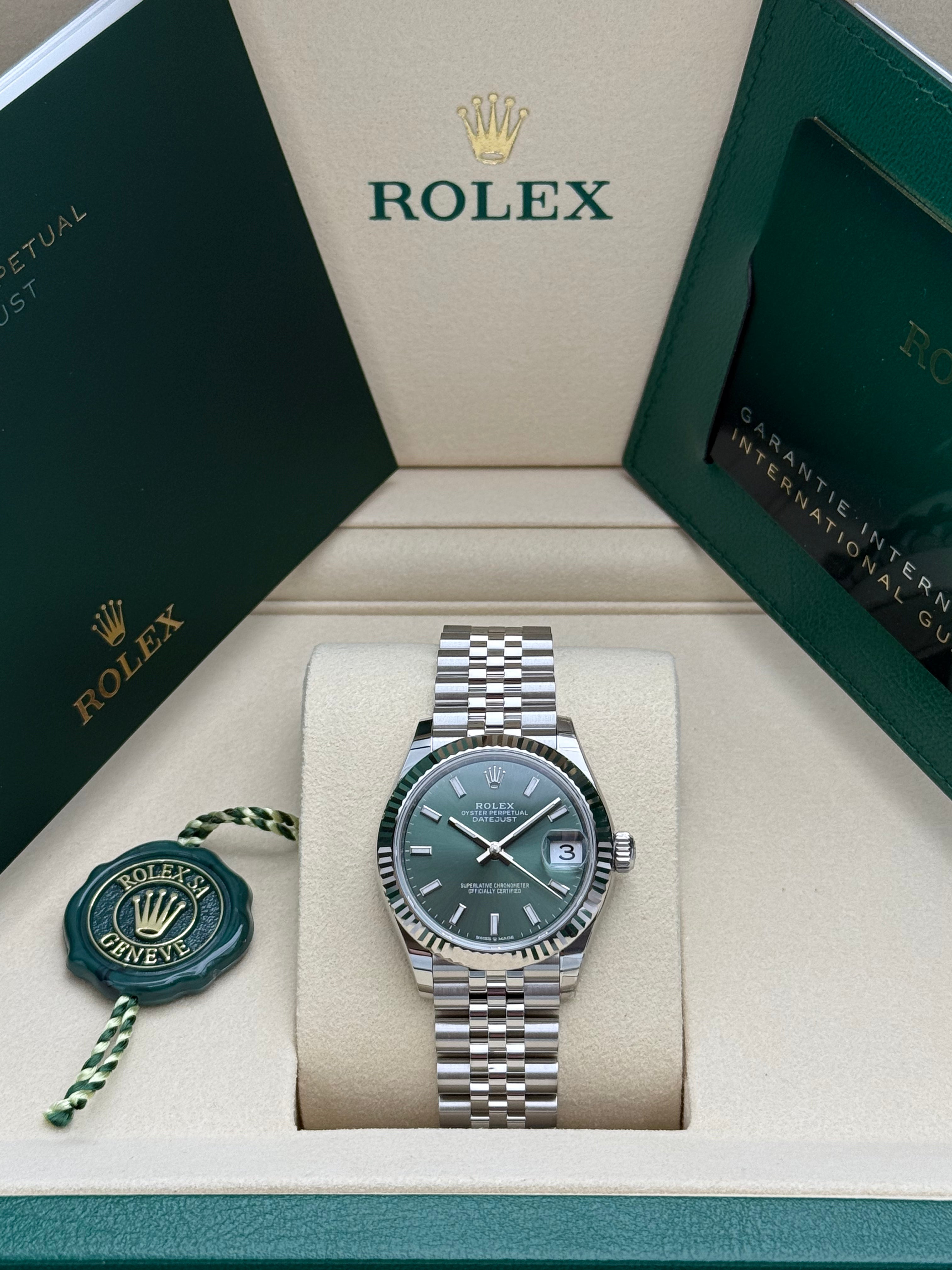 Rolex Datejust 31 – Ref. 278274 | Mintgrünes Zifferblatt | Jubilee-Band