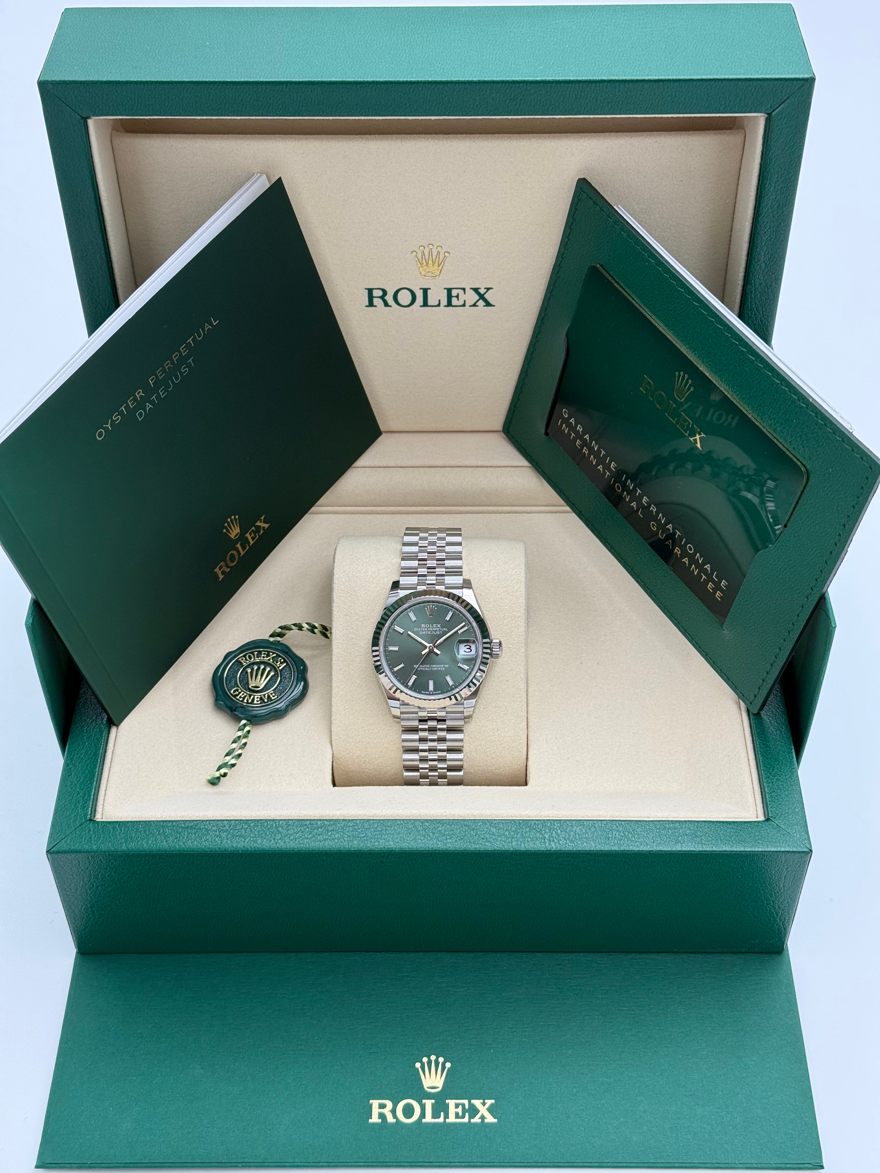 Rolex Datejust 31 – Ref. 278274 | Mintgrünes Zifferblatt | Jubilee-Band