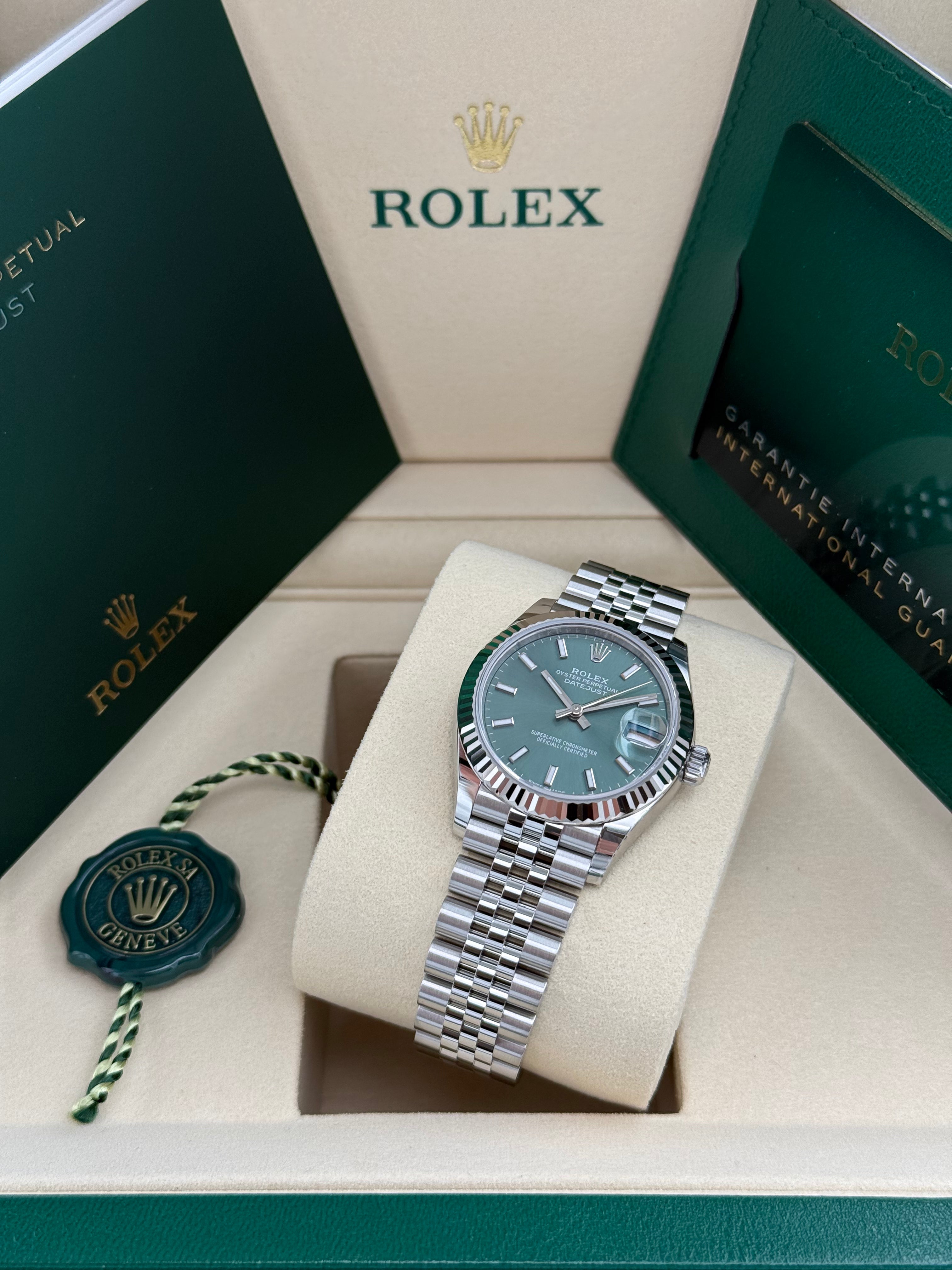 Rolex Datejust 31 – Ref. 278274 | Mintgrünes Zifferblatt | Jubilee-Band