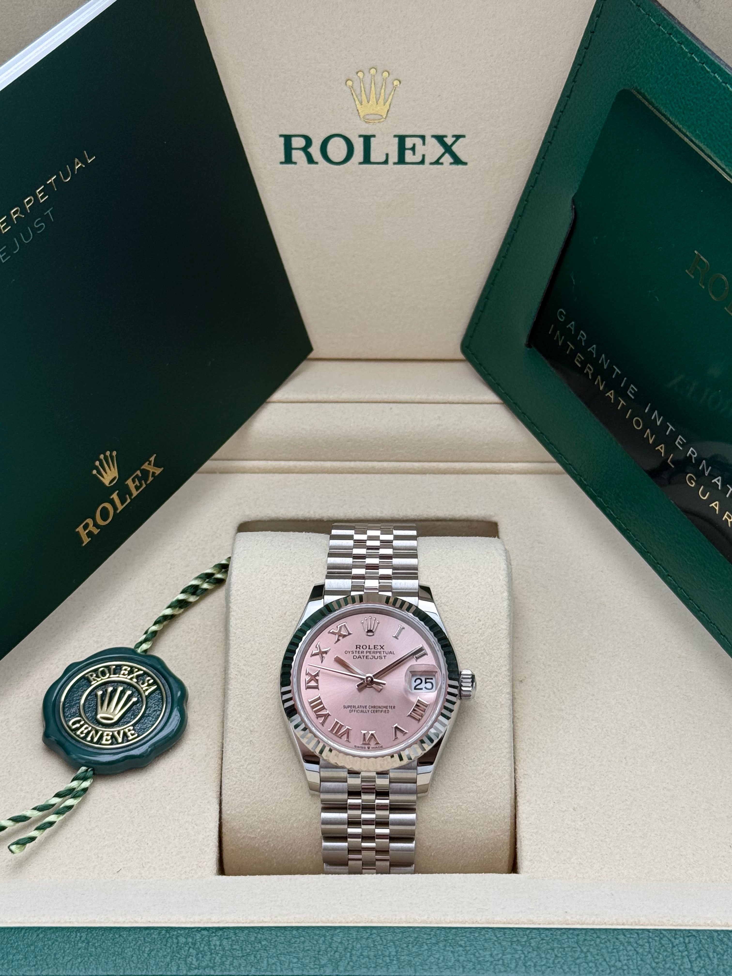 Rolex Datejust 31 – Ref. 278274 | Rosafarbenes Zifferblatt | Jubilee-Band