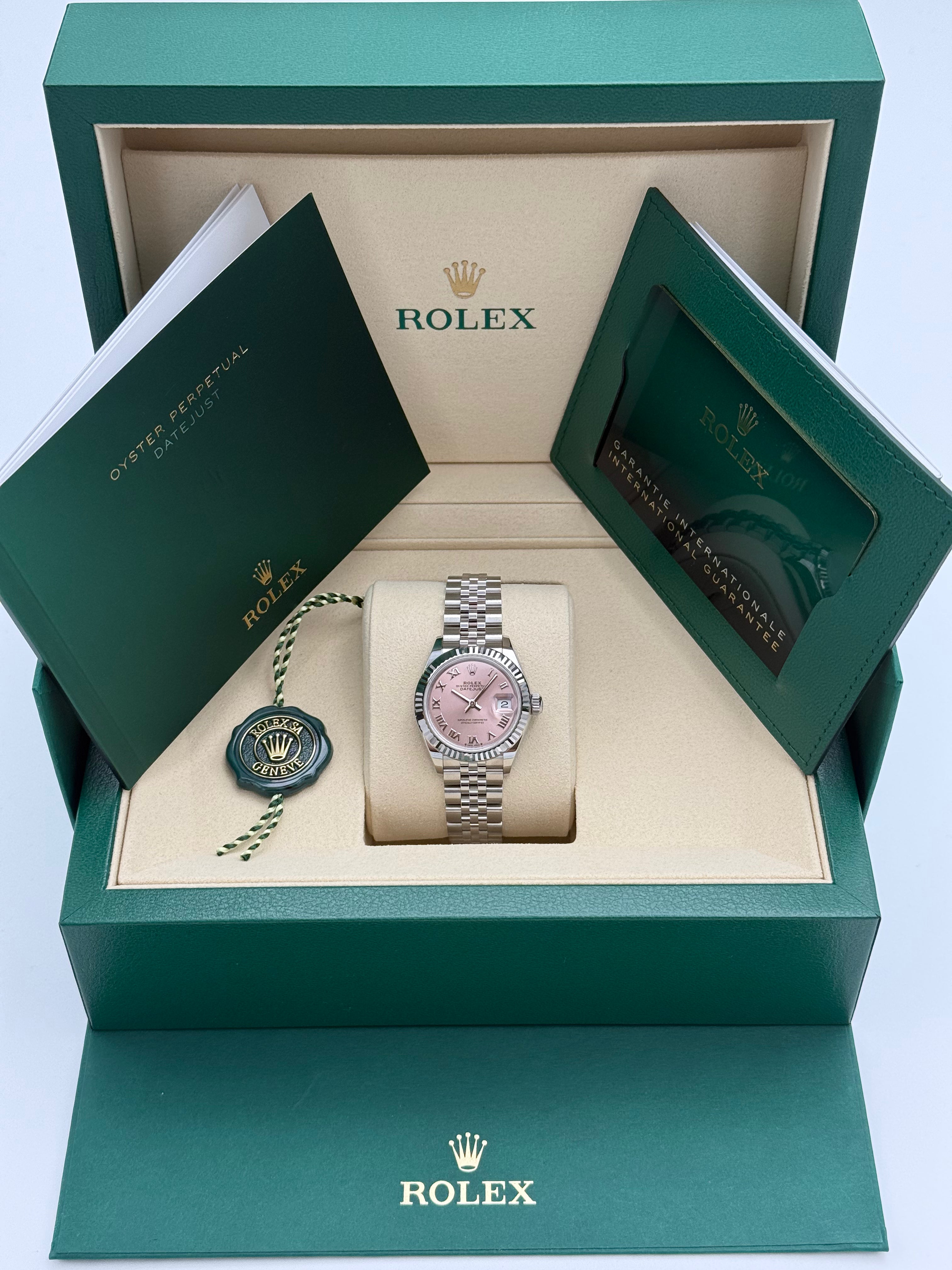 Rolex Lady-Datejust 28 – Ref. 279174 | Rosefarbenes Zifferblatt | Jubilee-Band